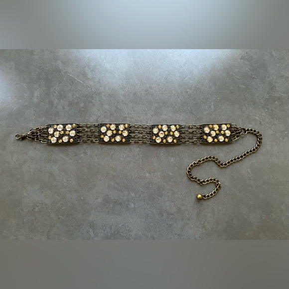 Glamorstar Western Chain Belts for Women Vintage Rhinestone Concho Waist Belts - Picture 8 of 11